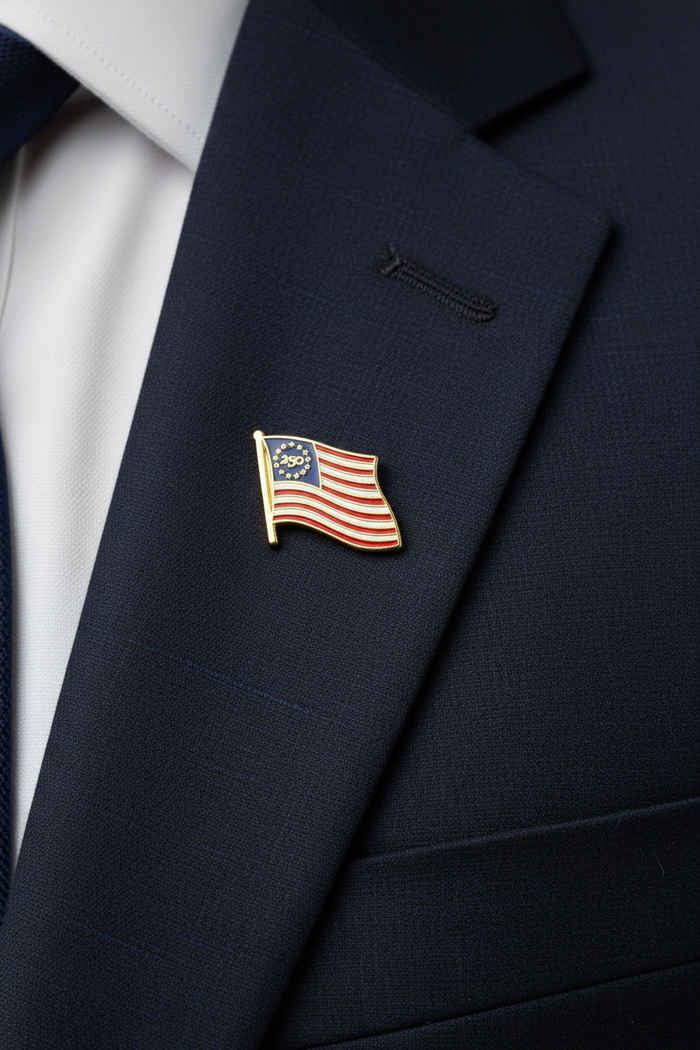 250th Anniversary Flag Pin