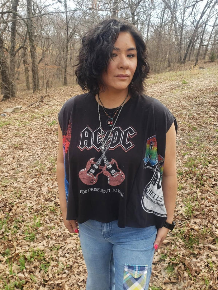 AC/DC Tri-Shirt | One-of-a-Kind Custom Band Tee