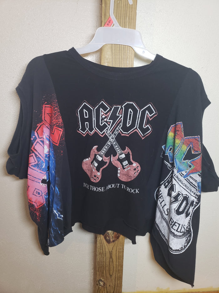 AC/DC Tri-Shirt | One-of-a-Kind Custom Band Tee