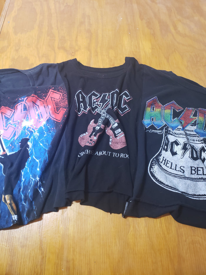 AC/DC Tri-Shirt | One-of-a-Kind Custom Band Tee