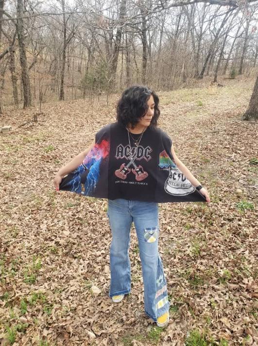 AC/DC Tri-Shirt | One-of-a-Kind Custom Band Tee