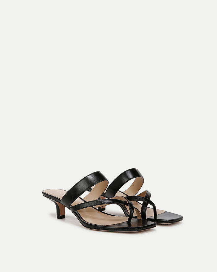Veronica Beard Alanis Leather Sandal - Black
