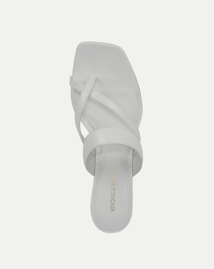 Veronica Beard Alanis Leather Sandal - Coconut