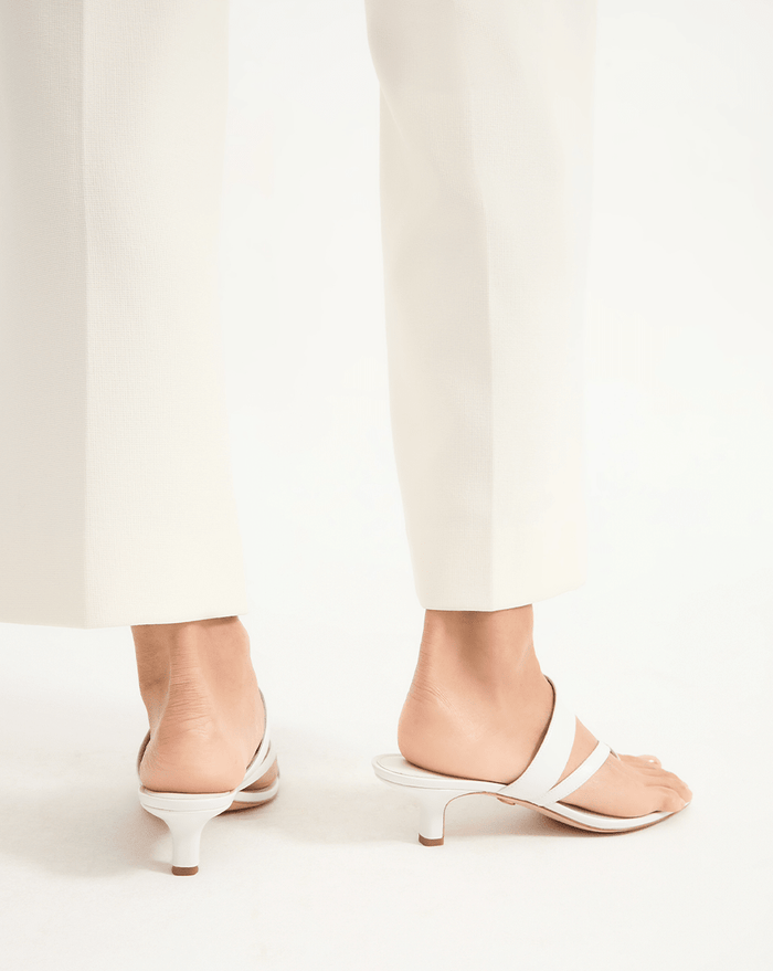 Veronica Beard Alanis Leather Sandal - Coconut