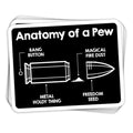 SunFrog-Busted Stickers Anatomy of a Bullet Vinyl Sticker