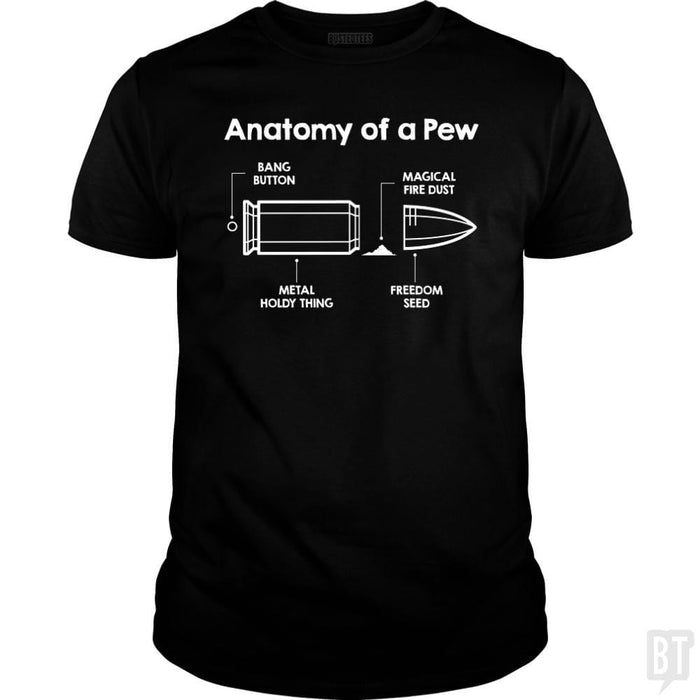 SunFrog-Busted Funky Hippo Classic Guys / Unisex Tee / Black / S Anatomy Of A Bullet