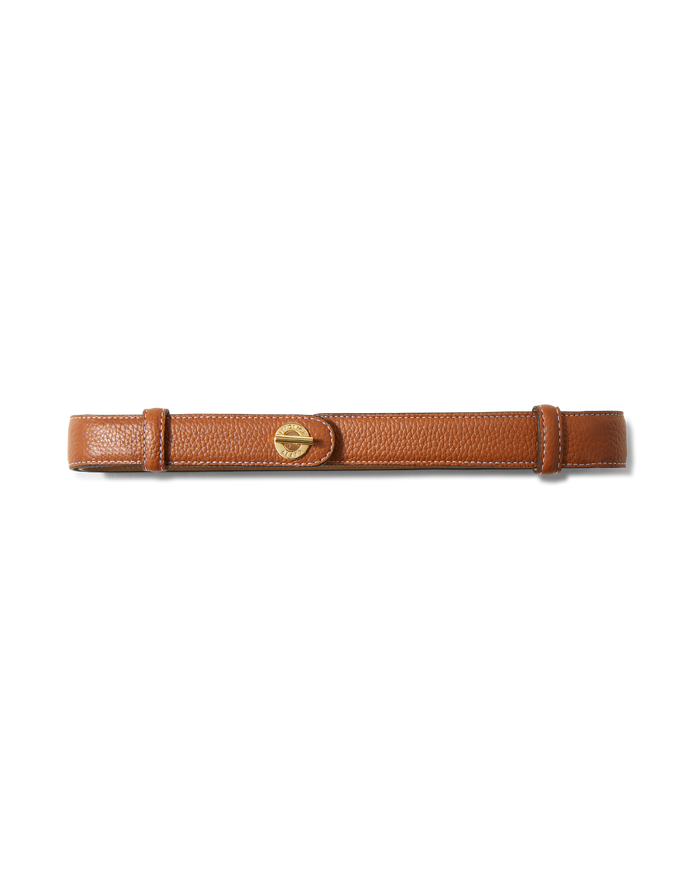 Veronica Beard Anchor Leather Belt Hazelwood