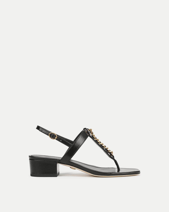 Veronica Beard Andie Chain-Link Sandal - Black