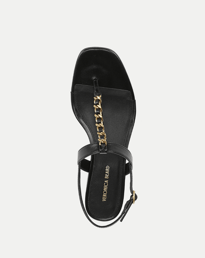 Veronica Beard Andie Chain-Link Sandal - Black