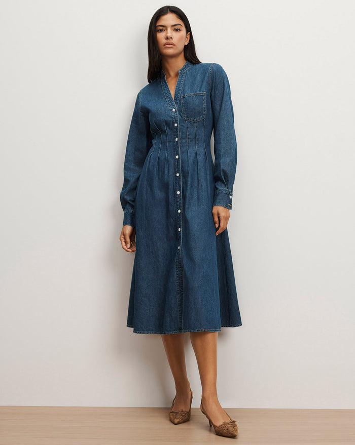 Veronica Beard Arcadia Denim Shirtdress - City Stroll