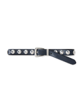 Veronica Beard Arch Studded Leather Belt - Navy