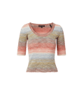 Veronica Beard Striped knit scoop neck top