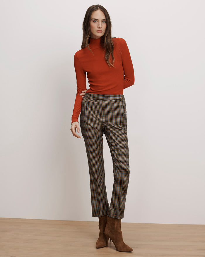 Veronica Beard Arte Kick-Flare Pant - Russet Multi