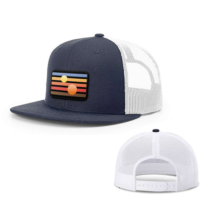 Snapback Flatbill / Navy and White / One Size