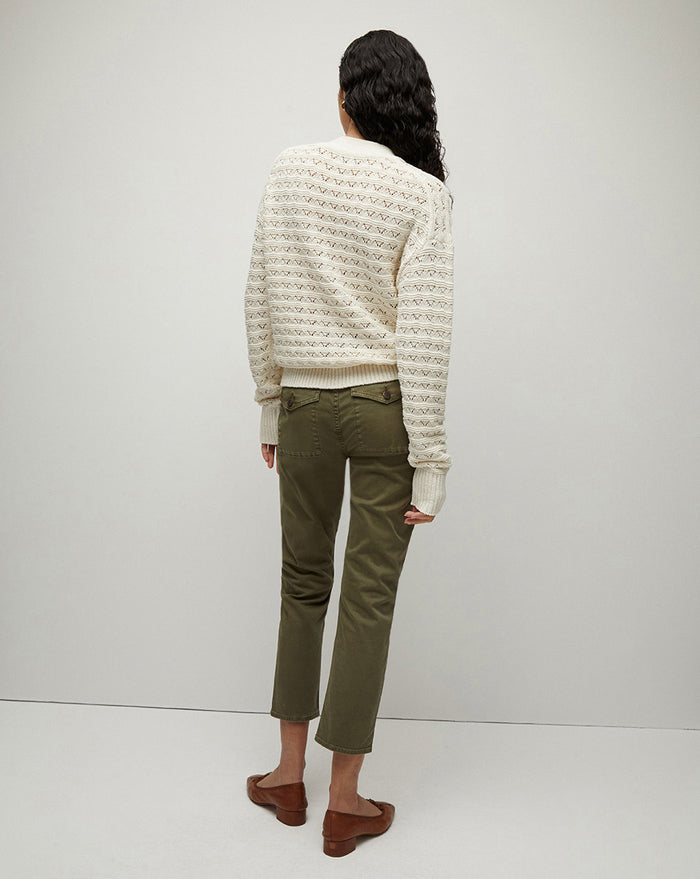 Veronica Beard Arya Straight-Leg Pant - Army