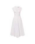 Veronica Beard Aven Eyelet Midi Dress - White
