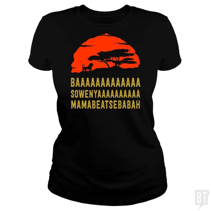 SunFrog-Busted Anjaka Classic Ladies Tee / Black / S Baaa Sownyaaa Mamabeatsebabah