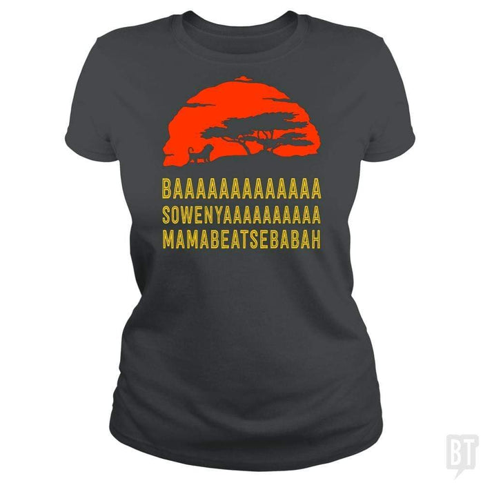 SunFrog-Busted Anjaka Classic Ladies Tee / Dark Heather / S Baaa Sownyaaa Mamabeatsebabah