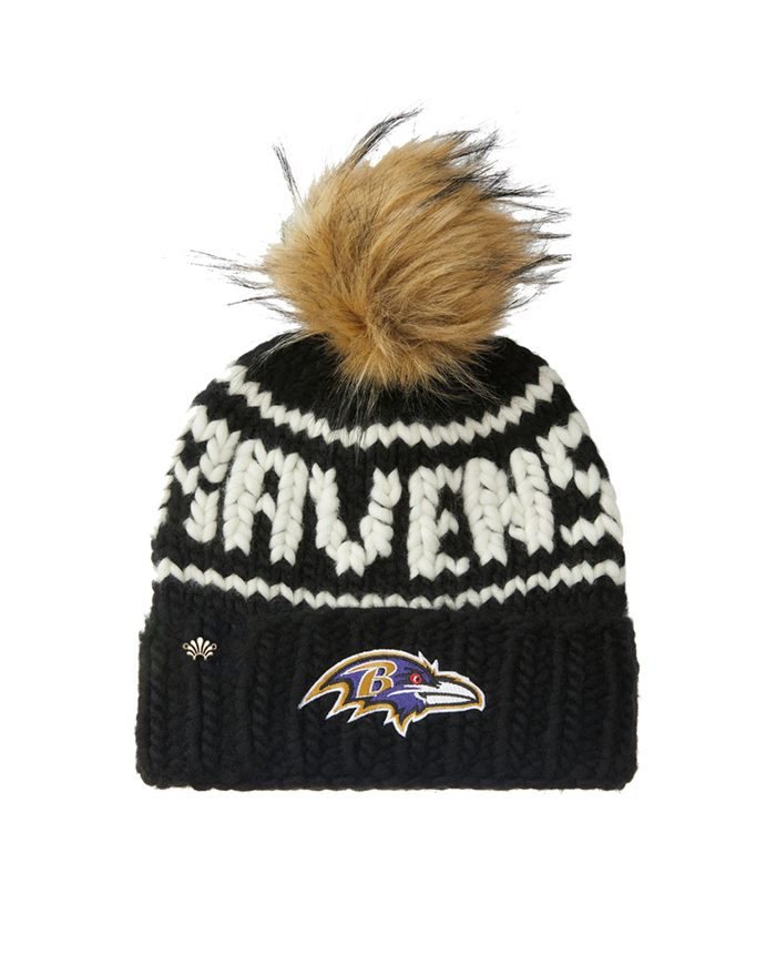 Veronica Beard Baltimore Ravens Beanie Black