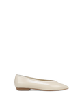Veronica Beard Cream patent leather ballet flats with pointed toe.