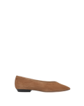 Veronica Beard Bancroft Suede Flat - Chestnut