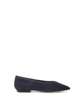 Veronica Beard Bancroft Suede Flat - Navy