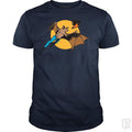 SunFrog-Busted BustedTees Classic Guys / Unisex Tee / Navy Blue / S Bat Man and Robin