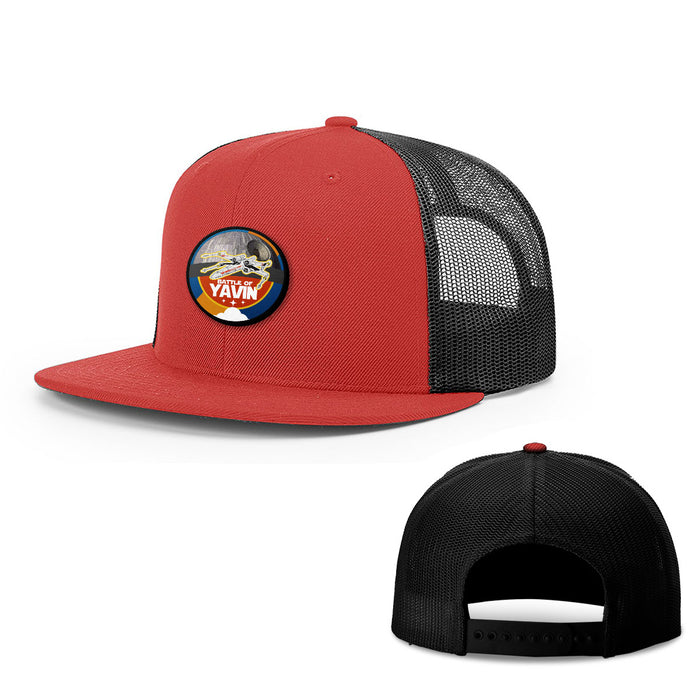 Snapback Flatbill / Red and Black / One Size