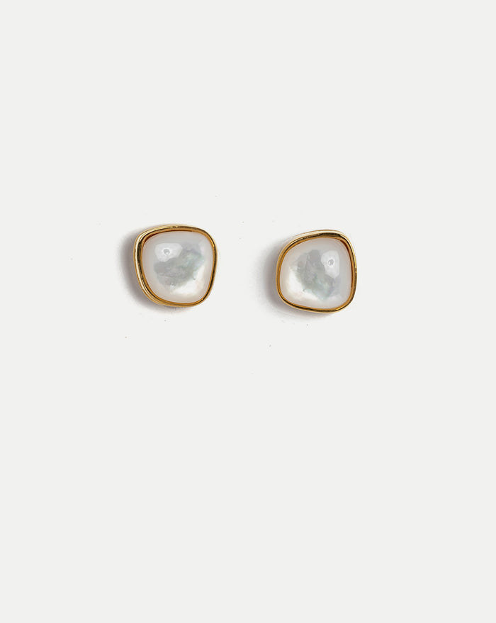 Veronica Beard Bay Stud Earrings - Pearl