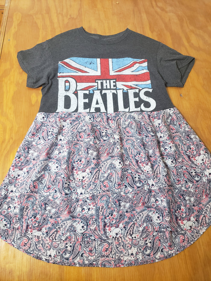 Beatles Custom Hand-Altered Tee Dress