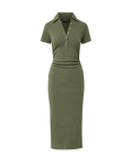 Veronica Beard Besser Polo Midi Dress - Stone Army