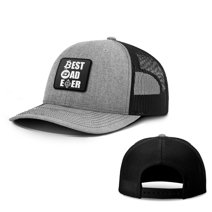 Best Dad Ever Crypto Patch Hats - BustedTees.com
