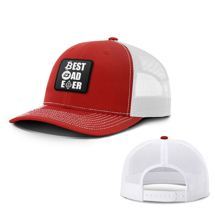 Best Dad Ever Crypto Patch Hats - BustedTees.com