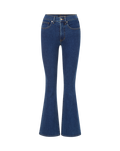 Veronica Beard Beverly Loafer Length Skinny-Flare Jean - Bright Blue