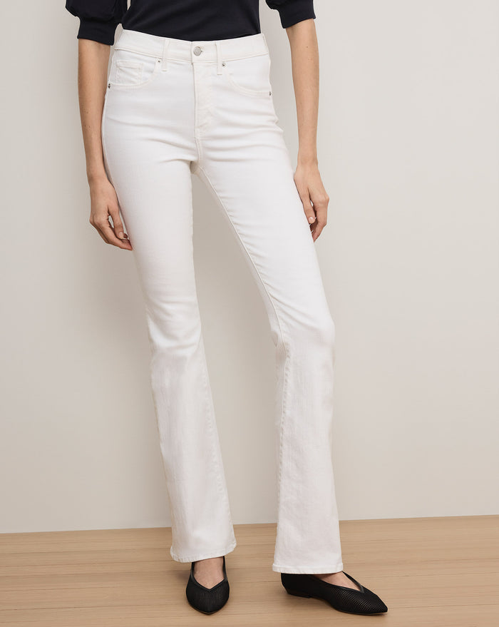 Veronica Beard Beverly Skinny-Flare Jean | Extended - White