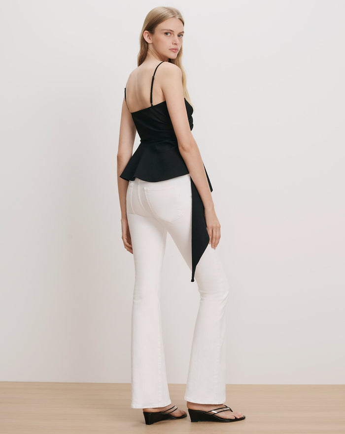 Veronica Beard Beverly Skinny-Flare Jean - White