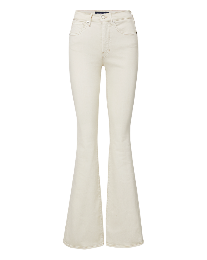 Veronica Beard Beverly Skinny-Flare Jean - Ecru