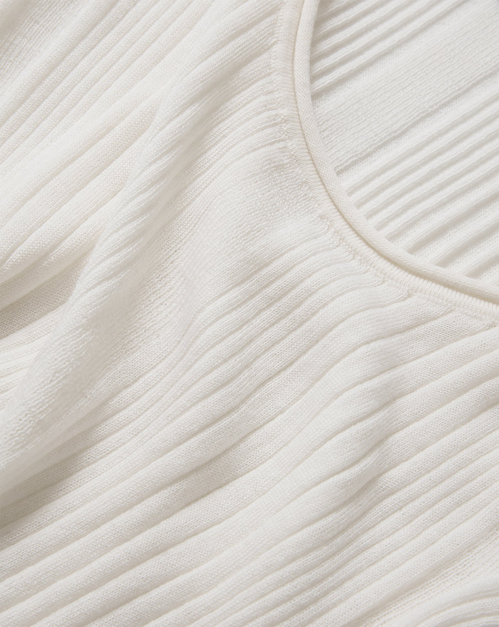 Veronica Beard Birke Merino Wool Tank Top - Ivory