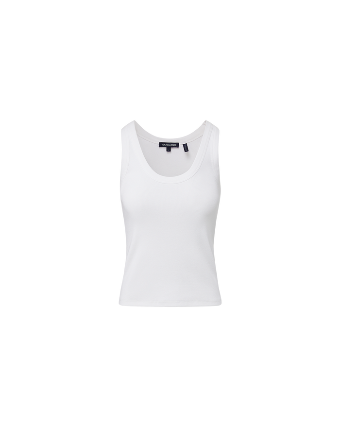 Veronica Beard Birke Scoopneck Tank Top - White