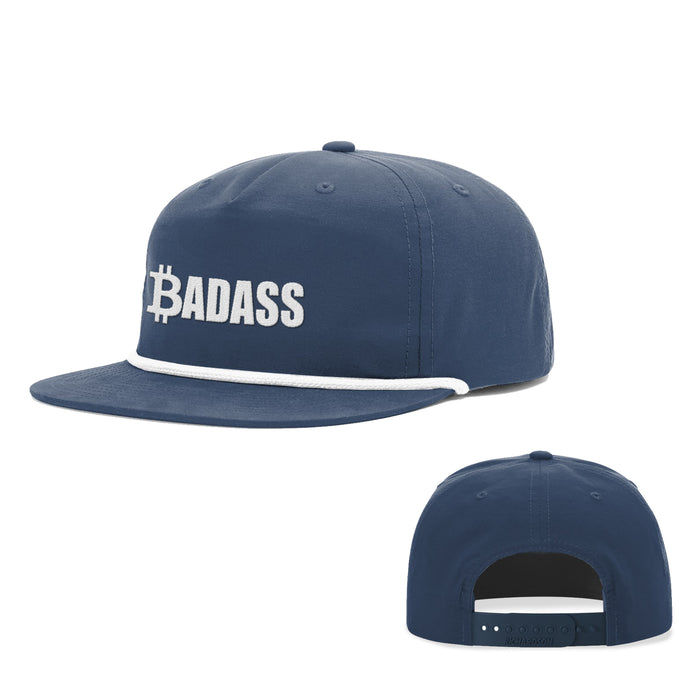 Snapback Rope Flatbill / Navy and White / One Size