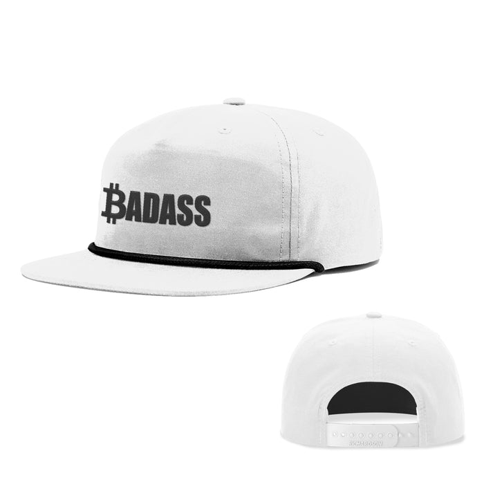 Snapback Rope Flatbill / White and Black / One Size