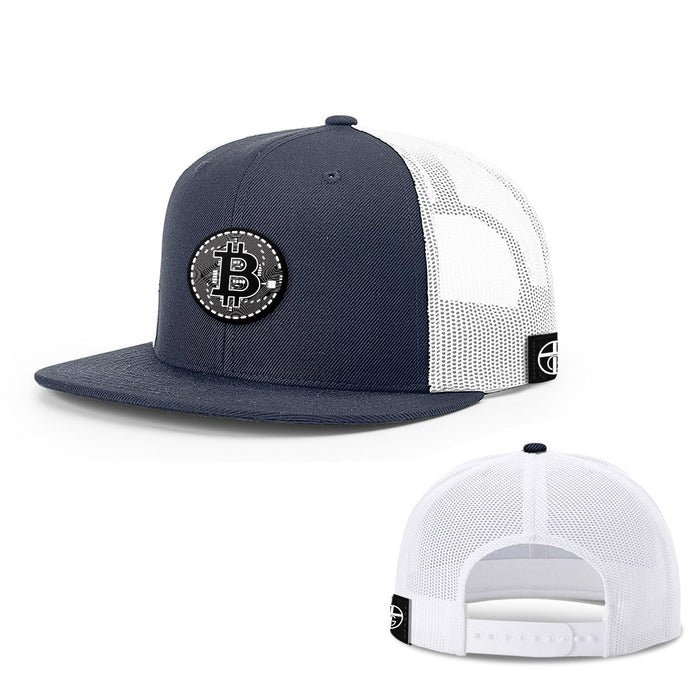 Snapback Flatbill / Navy and White / One Size
