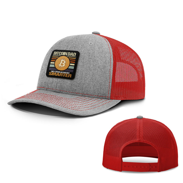 Bitcoin Dad Smarter Patch Hats - BustedTees.com