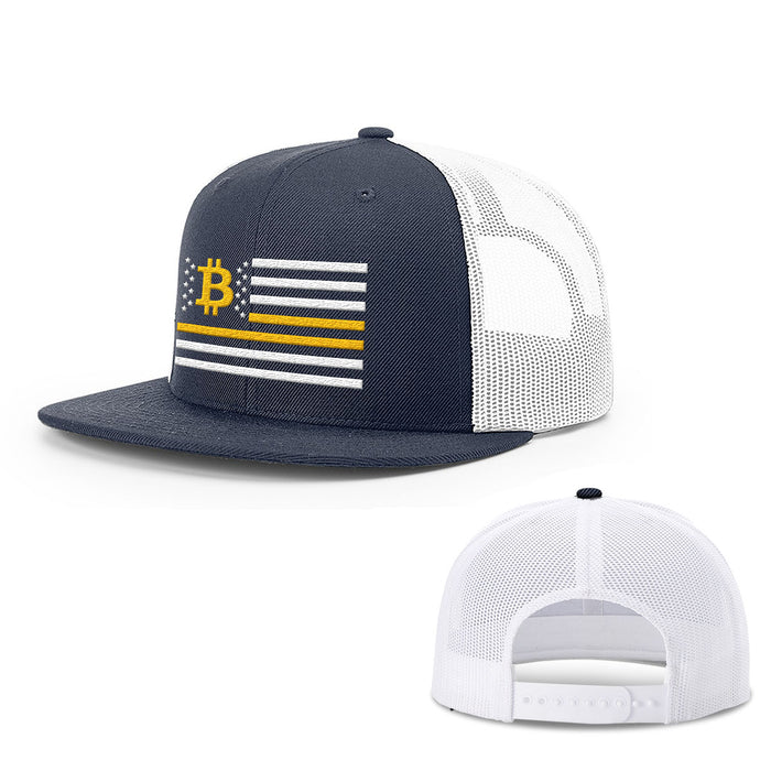 Snapback Flatbill / Navy and White / One Size