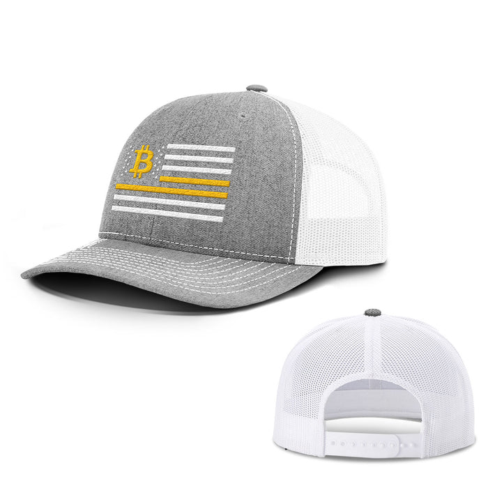 Bitcoin Flag Hats - BustedTees.com