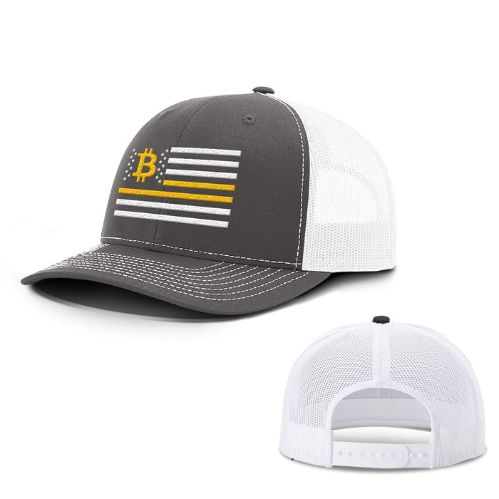 Bitcoin Flag Hats - BustedTees.com