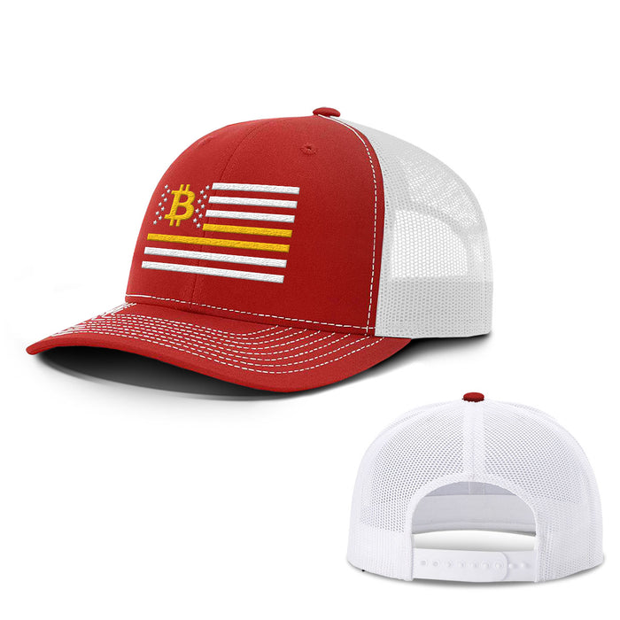 Bitcoin Flag Hats - BustedTees.com