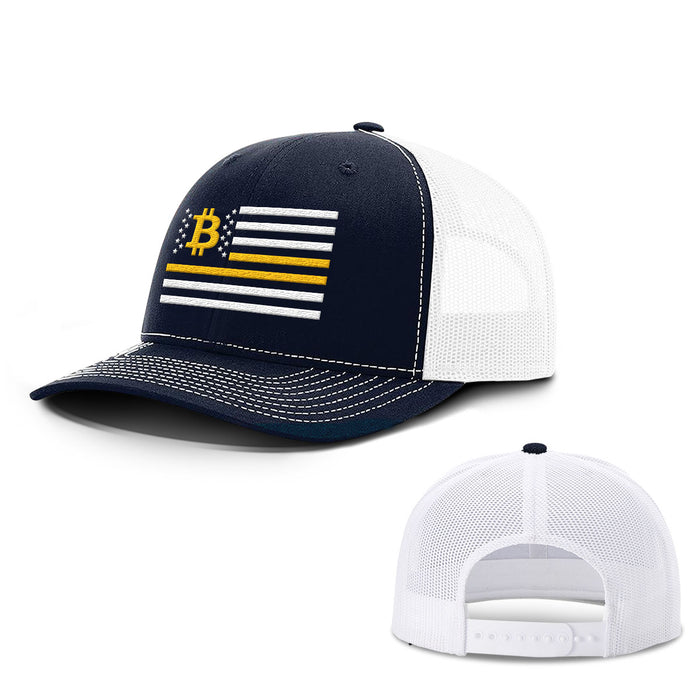 Snapback Trucker / Navy and White / One Size