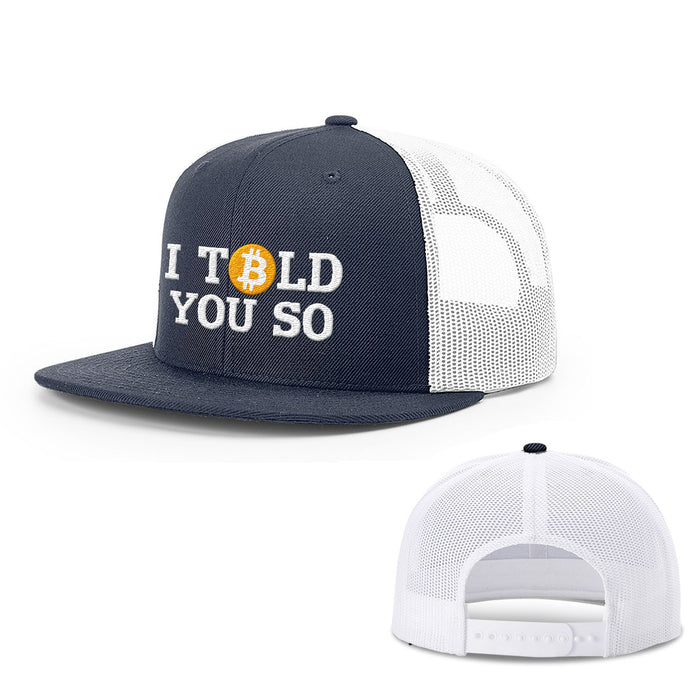 Snapback Flatbill / Navy and White / One Size