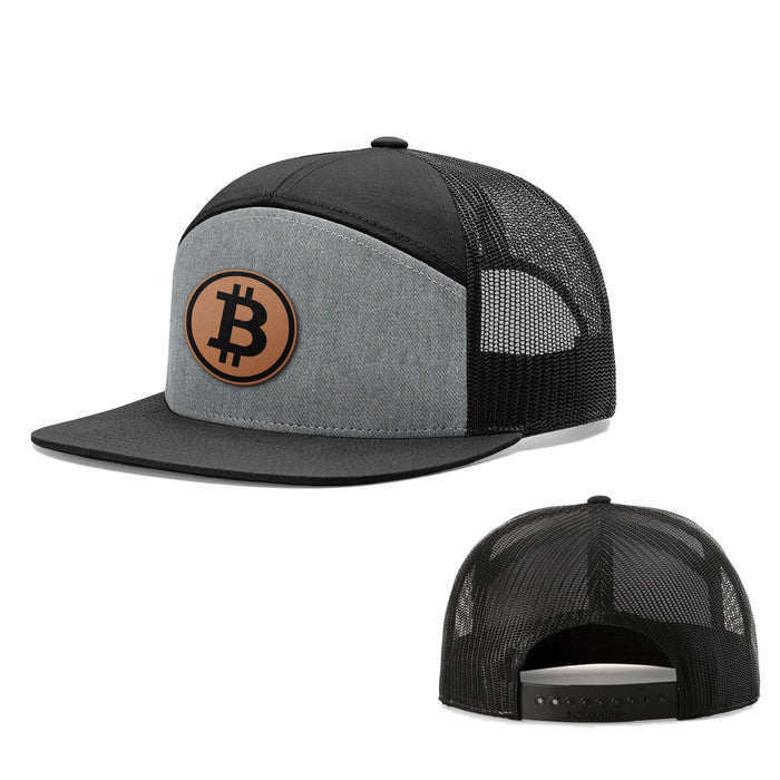 Seven-Panel Trucker Flatbill / Heather and Black / One Size